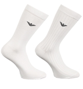 Armani White Ankle Socks (2 Pair Pack)