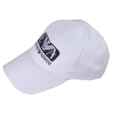 White Baseball Cap with Printed Logo