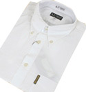 Armani White Button Down Collar Long Sleeve Cotton Shirt