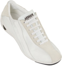 Armani White Canvas Trainers