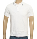 Armani White Creased Effect Pique Polo Shirt