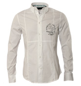 Armani White Extra Slim Long Sleeve Shirt