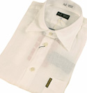 Armani White Long Sleeve Linen Shirt