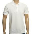 Armani White Pique Polo Shirt