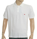 Armani White Short Sleeve Polo Shirt