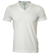 Armani White V-Neck Close Fitting Garment