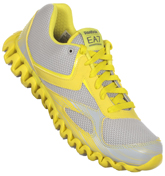 Armani Yellow and Grey Zig Racer Trainers