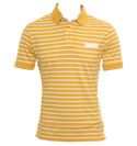 Armani Yellow and White Stripe Polo Shirt