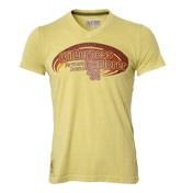 Armani Yellow V-Neck T-Shirt