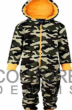 Main Colour: Woodland camo with Neon Orange | Size: 9-10 yrs Height 134-140cm | Item Type: Comfy HOODED jumpsuit HOODY HOOD bath baby xmas