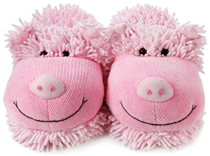Aroma Home - Fuzzy Friends Pig Slippers