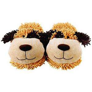 Aroma Home Fuzzy Friends Slippers Dog