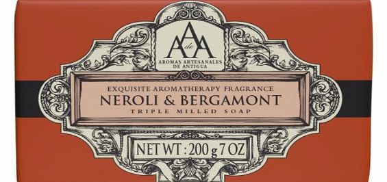 Aromas Artisanales de Antigua  Aromatherapy Neroli and Bergamot Soap 200g