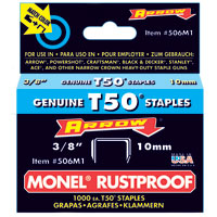 Arrow Staples T50 Box Of 5000 Monel 3/8In