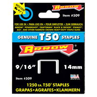 Arrow Staples T50 Box Of 5000 Monel 9/16In