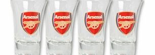 Arsenal Accessories  Arsenal FC 4 Pack Shot Glass