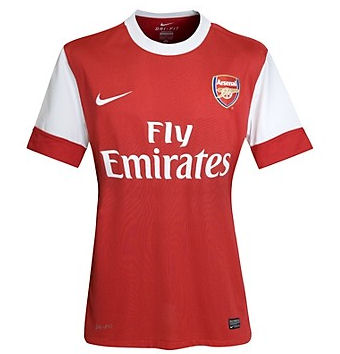 Adidas 2010-11 Arsenal Home Nike Womens Football Shirt