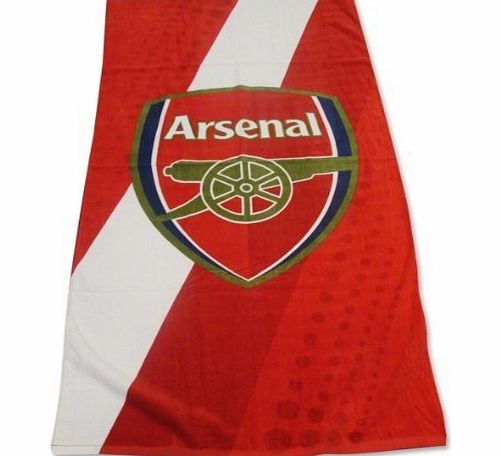 Arsenal F.C. Official Football Team Stripe Towel (Arsenal)