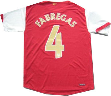 Arsenal Nike 07-08 Arsenal CL home (Fabregas 4)