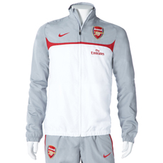 Nike 09-10 Arsenal Woven Warmup Jacket (White)