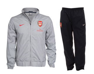 Nike 09-10 Arsenal Woven Warmup Suit (grey)