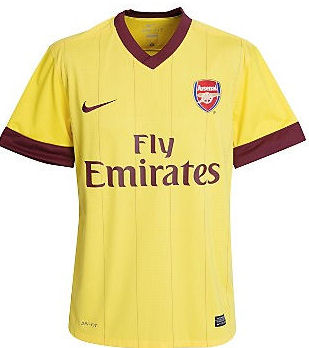 Nike 2010-11 Arsenal Away Shirt (+ Your Name)