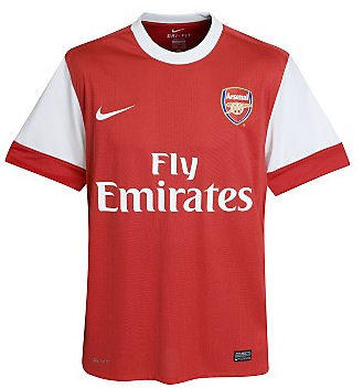 Nike 2010-11 Arsenal Home Shirt (+ Your Name)