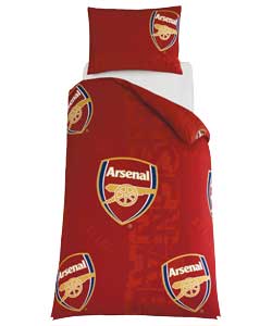 Arsenal Reversible Strip Duvet Cover Set - Single