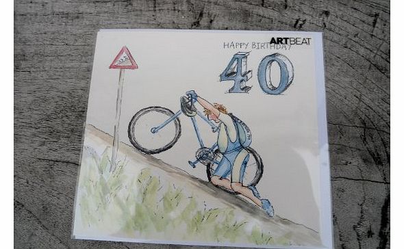 Greetings Card ``Action Man`` - Happy 40th Birthday - Blank Card