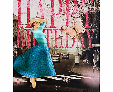 Art File Lady In Street Greeting Card
