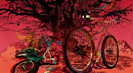 Art I Love Dust Bike 2 1.1m x 2m Supersize Canvas