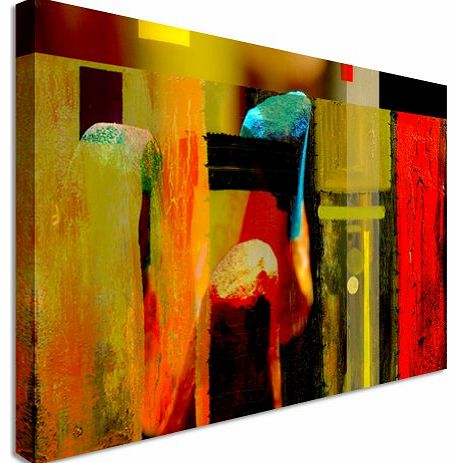 Art Okay Large Abstract Painting Maze Canvas Wall Art Pictures 40x30 inches