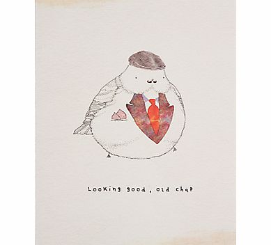 Art Press Bird in Suit Birthday Card