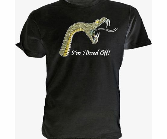 Art2Wear Im Hissed Off, scary snake T shirt, Darkside Range, black Size medium