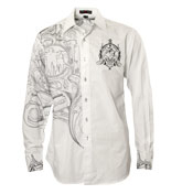 Artful Dodger White and Black Long Sleeve Shirt