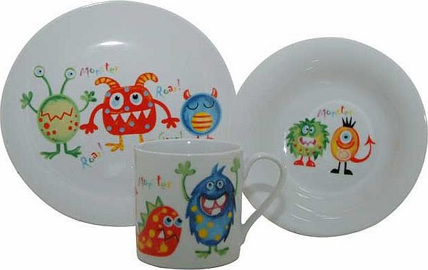 Arthur Wood Monsters 3 Piece Childrens Dining Set
