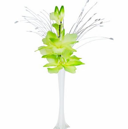Artificial Flowers Nylon Net Lime Green Artificial Flowers - Flower Arrangement in Vase