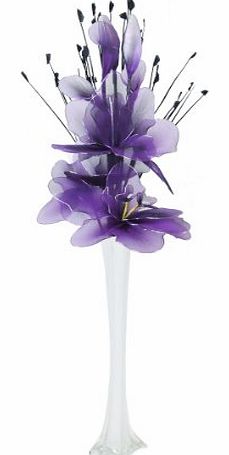 Artificial Flowers Nylon Net Purple Artificial Flowers - Flower Arrangement in Vase