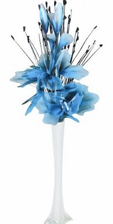 Artificial Flowers Nylon Net Teal Artificial Flowers - Flower Arrangement in Vase