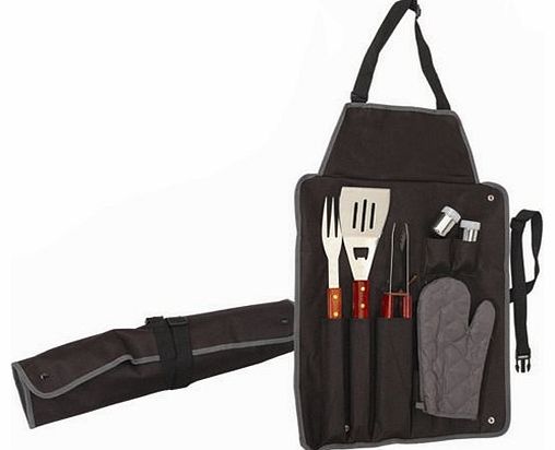 The Ulitimate Barbecue Grilling Apron & 7pc Utensil BBQ Cooking Tool Set