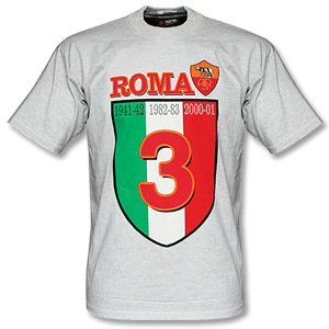 AS Roma 00-01 AS Roma Campioni Tee - Grey