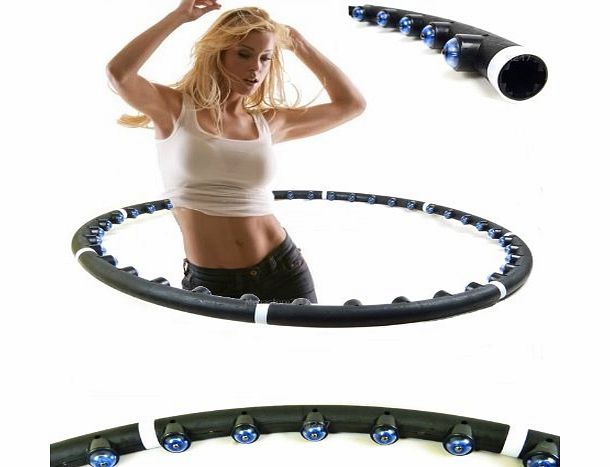 HULA HOOP PROFESSIONAL WEIGHTED MAGNETIC FITNESS EXERCISE MASSAGER ABS WORKOUT