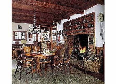 ASBI U.K. Colonial Oak Oval Dining Set with Carved Back