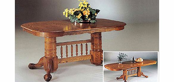 Colonial Oak Oval Extending Dining Table