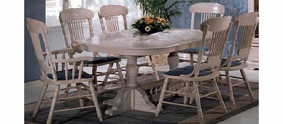 ASBI U.K. Richmona White Twin Pedestal Dining Set - WHILE