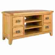 Ascot Corner TV Chest, oak finish