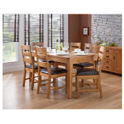 Extending Table, Oak with 6 Ascot Ladder