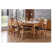 Extending Table, Oak with 8 Ascot Ladder