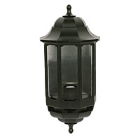 ASD Half 60W Black Lantern Wall Light