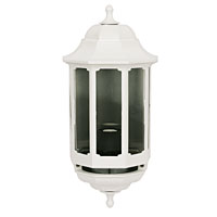 ASD Slave Half 60W White Lantern Wall Light PIR Included